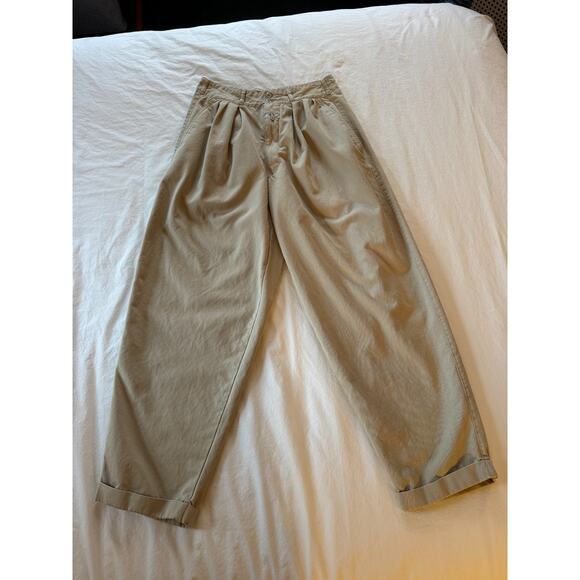 Vtg Marithe Francois Girbaud Women’s Pleated Chino Pants Barrel Leg W30 1980s - Picture 4 of 14